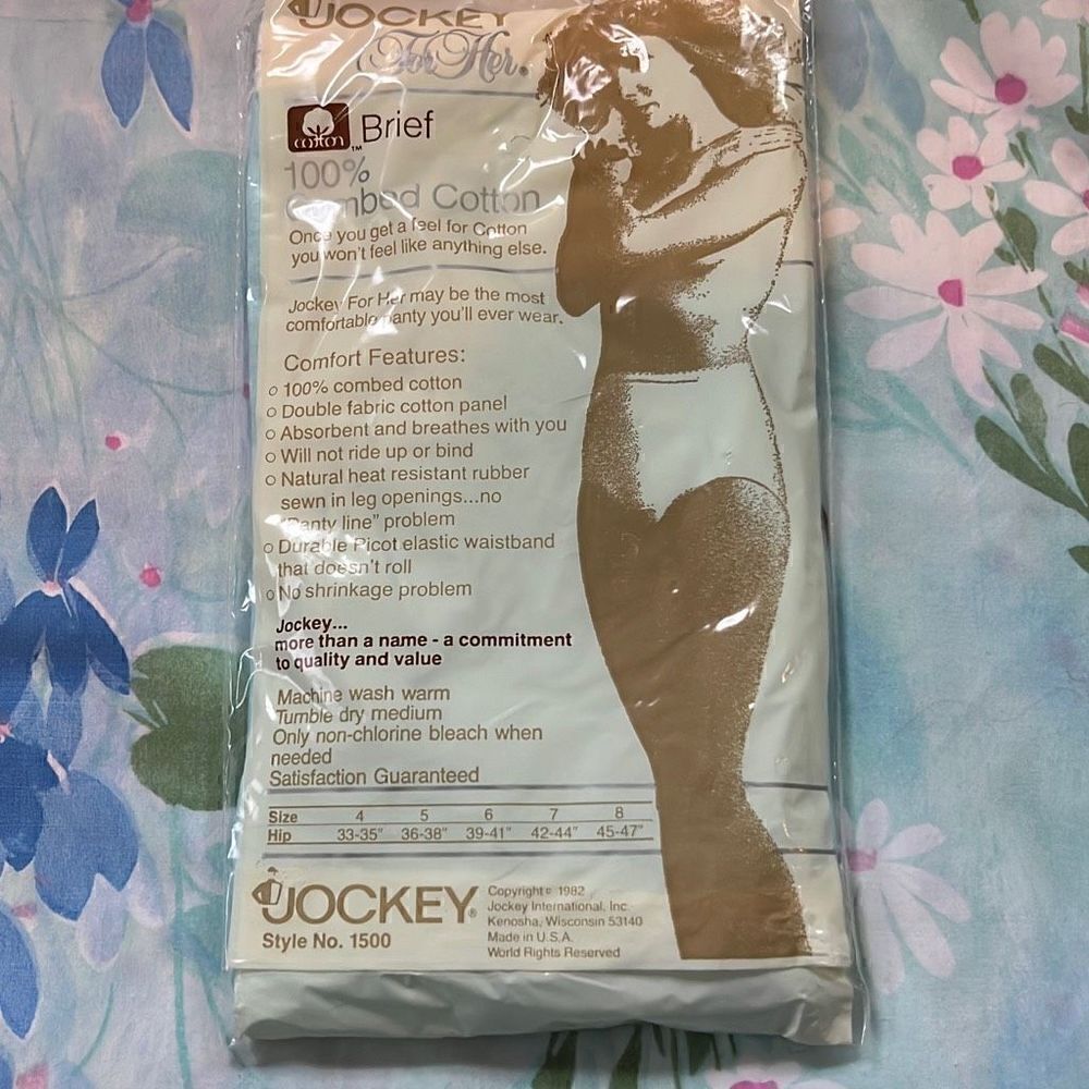 Vintage Jockey for Her Cotton Brief NIP *1 PAIR* Size 6 - Picture 4 of 7